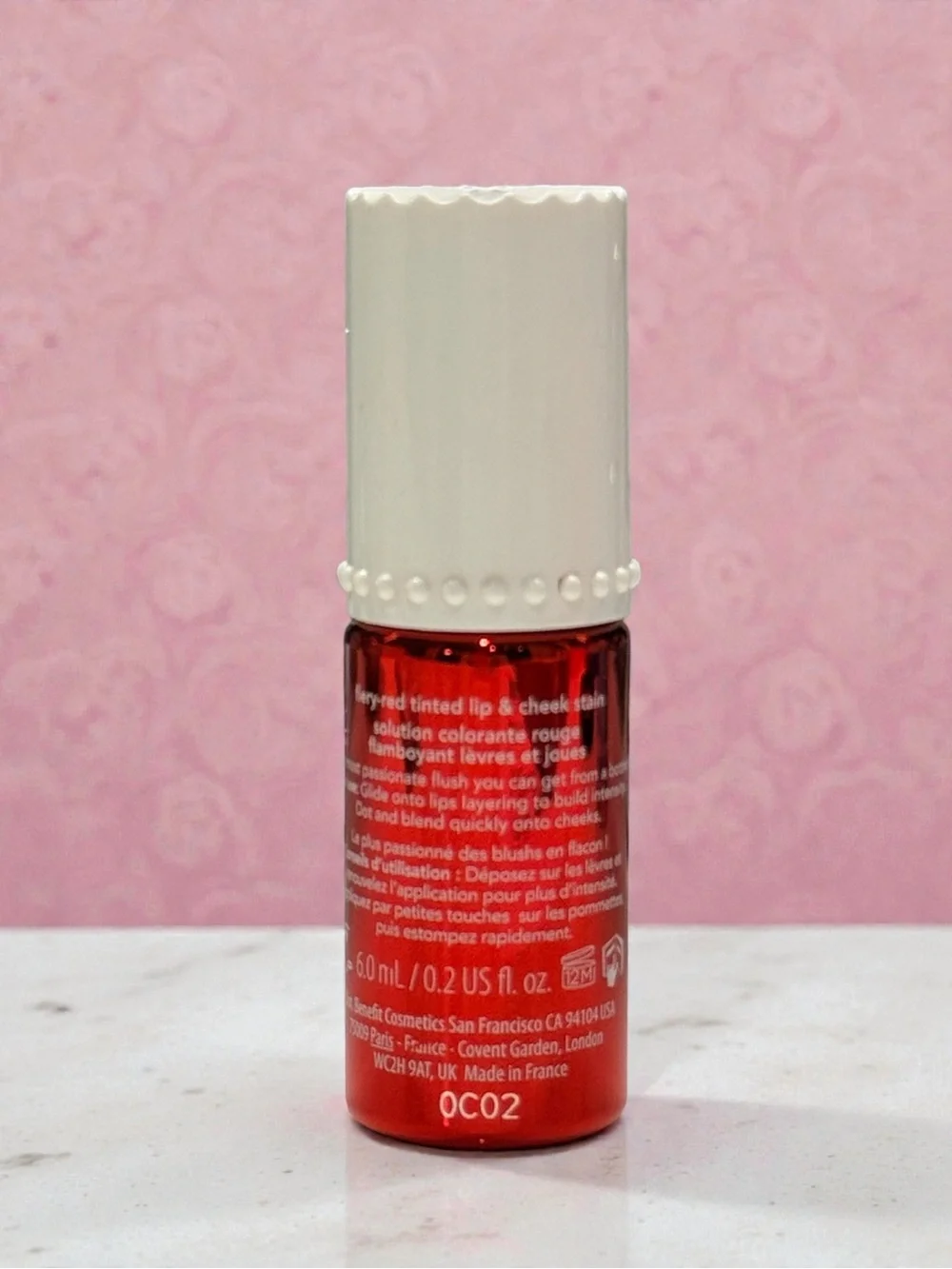 Benefit Lovetint Fiery-Red Tinted Lip & Cheek Stain 6ml / 0.2 fl oz NWOB